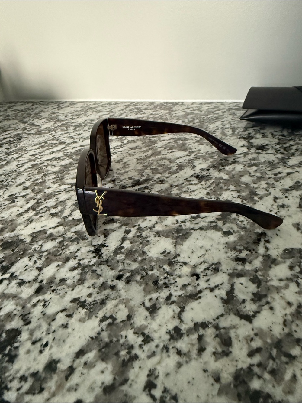 Saint Laurent Square Women's Sunglasses - Classic UV Protection. Tortoise - Picture 2 of 9